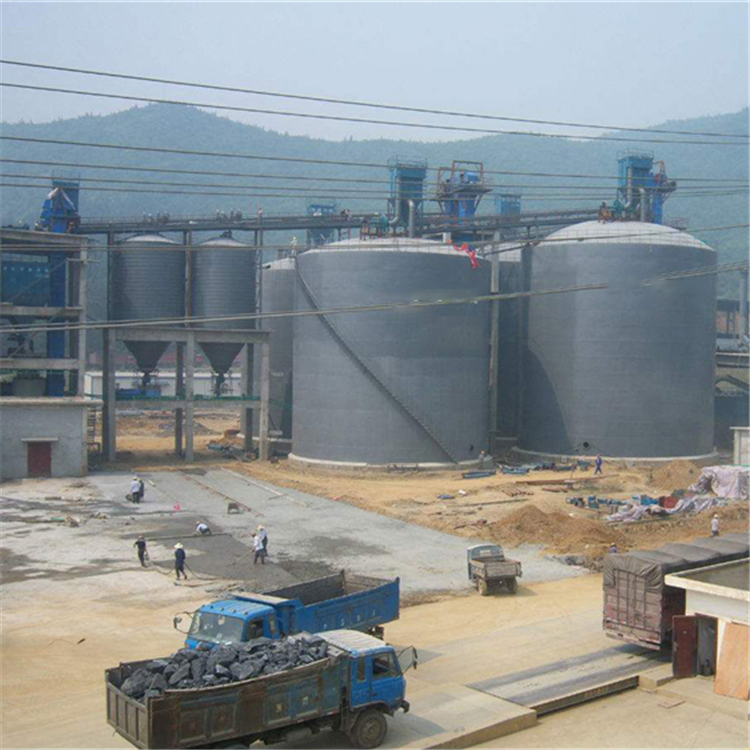 郴州水泥钢板仓2座3000吨青岛项目进入施工